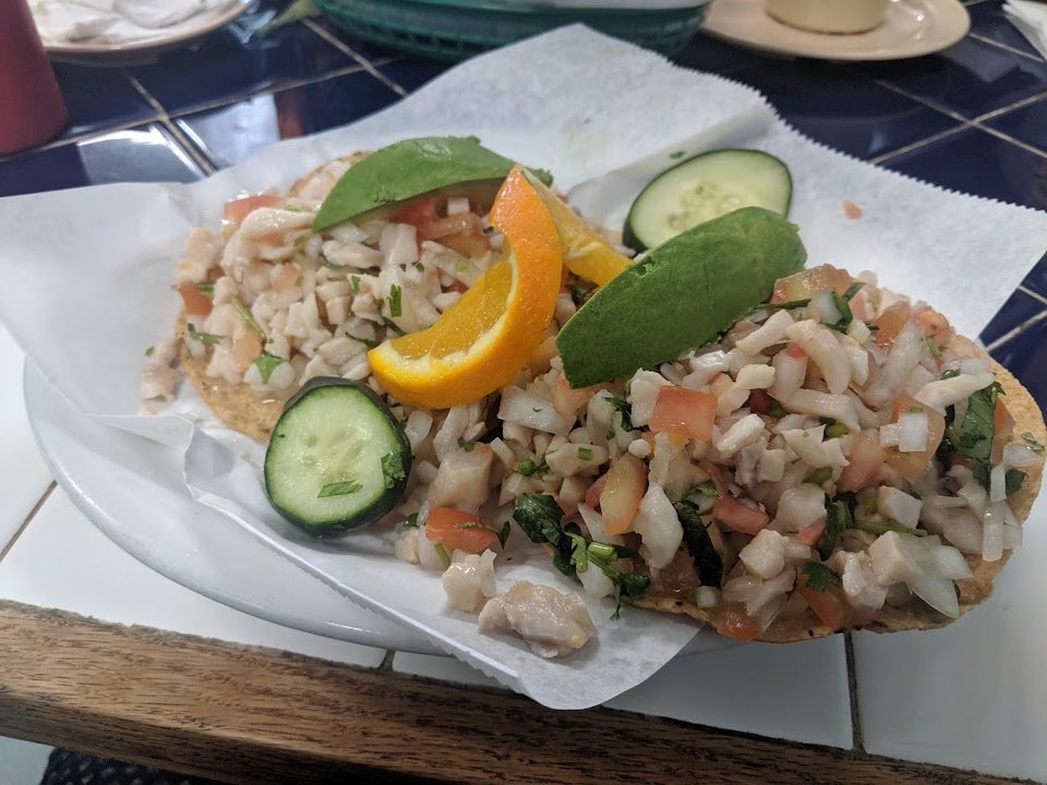 Tostadas Mixtas Camarón Pescado Pulpo Javia
