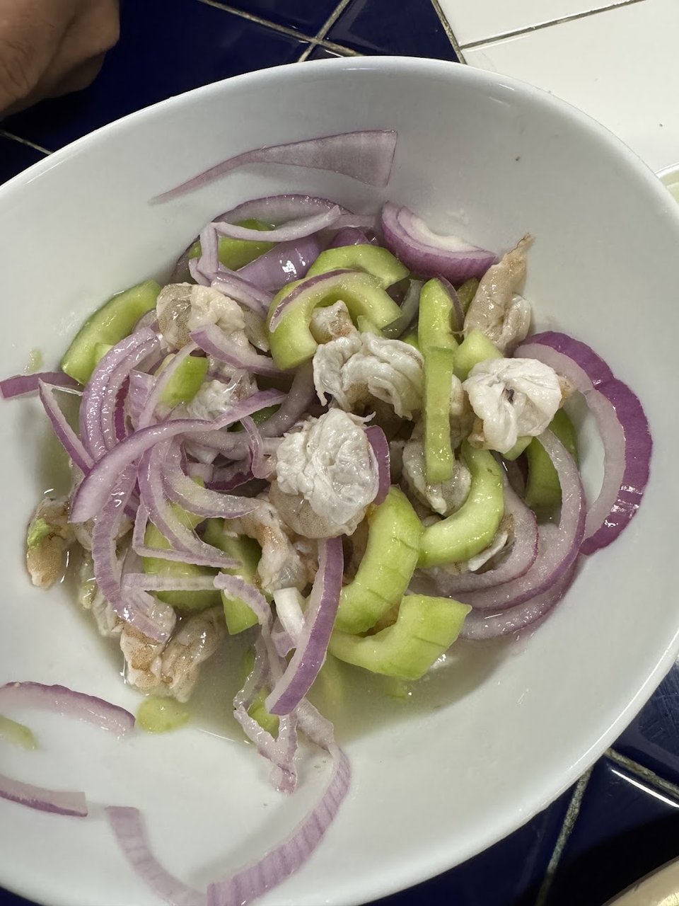Shrimp Marinated in Lemon Juice and Onions